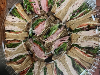 Gourmet sandwich and panini platter
